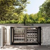 image:imageZLINE Autograph Edition 24 in Touchstone Dual Zone 44 Bottle Wine Cooler With Black Stainless Steel Glass Door And Polished Gold Handle RWDOZBS24G