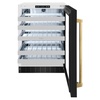 image:imageZLINE Autograph Edition 24 in Touchstone Dual Zone 44 Bottle Wine Cooler With Black Stainless Steel Glass Door And Polished Gold Handle RWDOZBS24G