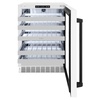 image:imageZLINE Autograph Edition 24 in Touchstone Dual Zone 44 Bottle Wine Cooler With White Matte Glass Door And Matte Black Handle RWDOZWM24MB
