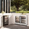 image:imageZLINE Autograph Edition 24 in Touchstone Dual Zone 44 Bottle Wine Cooler With White Matte Glass Door And Matte Black Handle RWDOZWM24MB