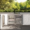 image:imageZLINE Autograph Edition 24 in Touchstone Dual Zone 44 Bottle Wine Cooler with Satin Stainless Steel Glass Door and Matte Black Handle RWDOZSN24MB