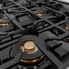 image:imageZLINE Autograph Edition 48 in Classic Gas Rangetop with 8 Burner DuoPro Cooktop in Satin Stainless Steel and Champagne Bronze Accents PCRTSZ48CB