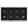image:imageZLINE Autograph Edition 48 in Classic Gas Rangetop with 8 Burner DuoPro Cooktop in Satin Stainless Steel and Champagne Bronze Accents PCRTSZ48CB