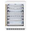 image:imageZLINE Autograph Edition 24 in Touchstone Dual Zone 44 Bottle Wine Cooler With White Matte Glass Door And Champagne Bronze Handle RWDOZWM24CB