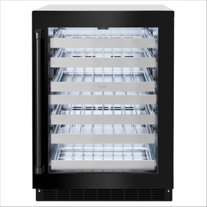image:imageZLINE 24 in Touchstone Dual Zone 44 Bottle Wine Cooler With Black Stainless Steel Glass Door RWDOBS24