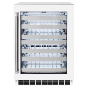 image:imageZLINE 24 in Touchstone Dual Zone 44 Bottle Wine Cooler With White Matte Glass Door RWDOWM24