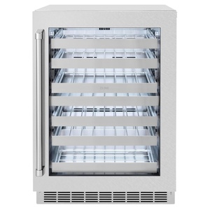 image:imageZLINE 24 in Touchstone Dual Zone 44 Bottle Wine Cooler with Satin Stainless Steel Glass Door RWDOSN24