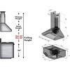 image:imageZ Line 687RD36 1200 CFM Wall Mount Range Hood with Remote Dual Blower 36 Stainless Steel30 in