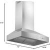 image:imageZ Line 687RD36 1200 CFM Wall Mount Range Hood with Remote Dual Blower 36 Stainless Steel42 in