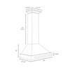 image:imageZLINE 30 in Convertible Black Stainless Steel Wall Mount Range Hood With Black Stainless Steel Handle BSKB4X30