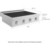 image:imageZLINE 30 in Paramount Induction Rangetop with 4 Element Cooktop in Satin Stainless Steel