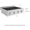 image:imageZLINE 30 in Paramount Induction Rangetop with 4 Element Cooktop in Stainless Steel
