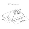 image:imageZLINE 34 Ducted Wall Mount Range Hood Insert in Stainless Steel 72134