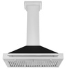 image:imageZLINE 36 Stainless Steel Range Hood with Black Matte Shell and Stainless Steel Handle