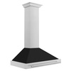 image:imageZLINE 36 Stainless Steel Range Hood with Black Matte Shell and Stainless Steel Handle