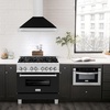 image:imageZLINE 36 Stainless Steel Range Hood with Black Matte Shell and Stainless Steel Handle