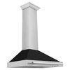 image:imageZLINE 36 Stainless Steel Range Hood with Black Matte Shell and Stainless Steel Handle