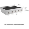 image:imageZLINE 36 in Paramount Induction Rangetop with 5 Element Cooktop in Satin Stainless Steel