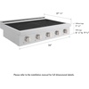 image:imageZLINE 36 in Paramount Induction Rangetop with 5 Element Cooktop in Stainless Steel