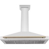 image:imageZLINE 48 Autograph Edition Stainless Steel Range Hood with Stainless Steel Shell and Champagne Bronze Accents