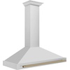 image:imageZLINE 48 Autograph Edition Stainless Steel Range Hood with Stainless Steel Shell and Champagne Bronze Accents