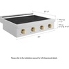 image:imageZLINE Autograph 30 in Paramount Induction Rangetop with 4 Element Cooktop and Bronze Accents