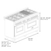 image:imageZLINE Autograph 60 Legacy Dual Fuel Range w 9 Burners amp White amp Gold Accents RAZWM60G