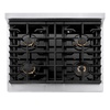 image:imageZLINE Autograph Edition 30 in 42 cu ft Paramount Dual Fuel Range with 4 Burner Gas Cooktop and Electric Convection Oven in Stainless Steel with Polished Gold Accents SDRZ30G