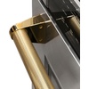 image:imageZLINE Autograph Edition 30 in Professional True Convection Double Wall Oven with Air Fry and Self Clean in Stainless Steel with Polished Gold Helix Handles WADZ30KG