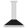 image:imageZLINE 36 Stainless Steel Range Hood with Black Matte Shell and Stainless Steel Handle