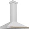 image:imageZLINE 48 Autograph Edition Stainless Steel Range Hood with Stainless Steel Shell and Champagne Bronze Accents