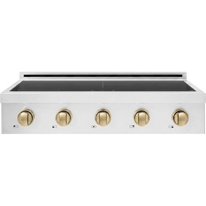 image:imageZLINE Autograph 36 in Paramount Induction Rangetop with 5 Element Cooktop and Bronze Accents