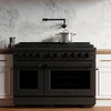image:imageZLINE 48 in 67 cu ft Paramount Gas Range with 8 Burner DuoPro Cooktop and Dual Ovens in Black Stainless Steel PSGRB48