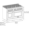 image:imageZLINE 48 in 67 cu ft Paramount Gas Range with 8 Burner DuoPro Cooktop and Dual Ovens in Black Stainless Steel PSGRB48