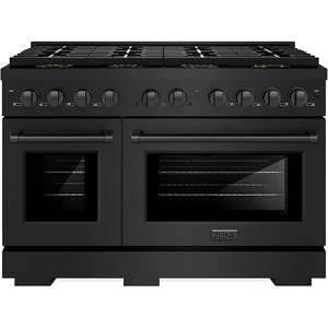 image:imageZLINE 48 in 67 cu ft Paramount Gas Range with 8 Burner DuoPro Cooktop and Dual Ovens in Black Stainless Steel PSGRB48
