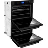 image:imageZLINE 30 Professional Double Wall Oven with Self Clean and True Convection in Black Stainless Steel AWD30BS