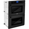 image:imageZLINE 30 Professional Double Wall Oven with Self Clean and True Convection in Black Stainless Steel AWD30BS