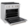 image:imageZLINE 30 in 42 cu ft Paramount Dual Fuel Range with 4 Burner Gas Cooktop and Electric Convection Oven in Stainless Steel SDR30