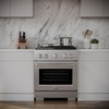 image:imageZLINE 30 in 42 cu ft Paramount Dual Fuel Range with 4 Burner Gas Cooktop and Electric Convection Oven in Stainless Steel SDR30