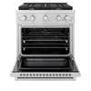 image:imageZLINE 30 in 42 cu ft Paramount Dual Fuel Range with 4 Burner Gas Cooktop and Electric Convection Oven in Stainless Steel SDR30