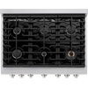 image:imageZLINE 36 in 52 cu ft Paramount Dual Fuel Range with 6 Burner Gas Cooktop and Electric Convection Oven in Satin Stainless Steel SDRS36