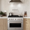 image:imageZLINE 36 in 52 cu ft Paramount Dual Fuel Range with 6 Burner Gas Cooktop and Electric Convection Oven in Satin Stainless Steel SDRS36