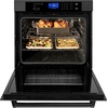 image:imageZLINE AWS30BS Professional 30 Electric Singlewall Oven with Selfclean Black Stainless Steel Finish Interior Lighting Touch Screen Panel 5 cuft Oven Capacity 240V 60Hz Builtin Design