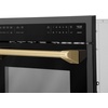 image:imageZLINE Autograph Edition 24 16 cu ft Builtin Convection Microwave Oven in Black Stainless Steel and Champagne Bronze Accents