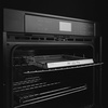 image:imageZLINE Autograph Edition 30 in Professional True Convection Double Wall Oven with Air Fry and Self Clean in Black Stainless Steel with Polished Gold Helix Handles WADBZ30KG