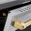 image:imageZLINE Autograph Edition 36 in 52 cu ft Paramount Induction Range with 5 Element Cooktop and Electric Convection Oven in Stainless Steel with Polished Gold Accents SINRZ36G