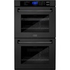 image:imageZLINE 30 Professional Double Wall Oven with Self Clean and True Convection in Black Stainless Steel AWD30BS