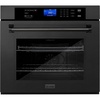 image:imageZLINE AWS30BS Professional 30 Electric Singlewall Oven with Selfclean Black Stainless Steel Finish Interior Lighting Touch Screen Panel 5 cuft Oven Capacity 240V 60Hz Builtin Design