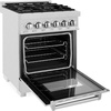 image:imageZLINE 24 in 28 cu ft Legacy Dual Fuel Range with 4 Burner Gas Cooktop and Electric Convection Oven in Stainless Steel with Satin Stainless Steel Door RASN24