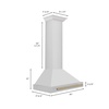 image:imageZLINE 30 Autograph Edition Stainless Steel Range Hood with Stainless Steel Shell and Champagne Bronze Accents
